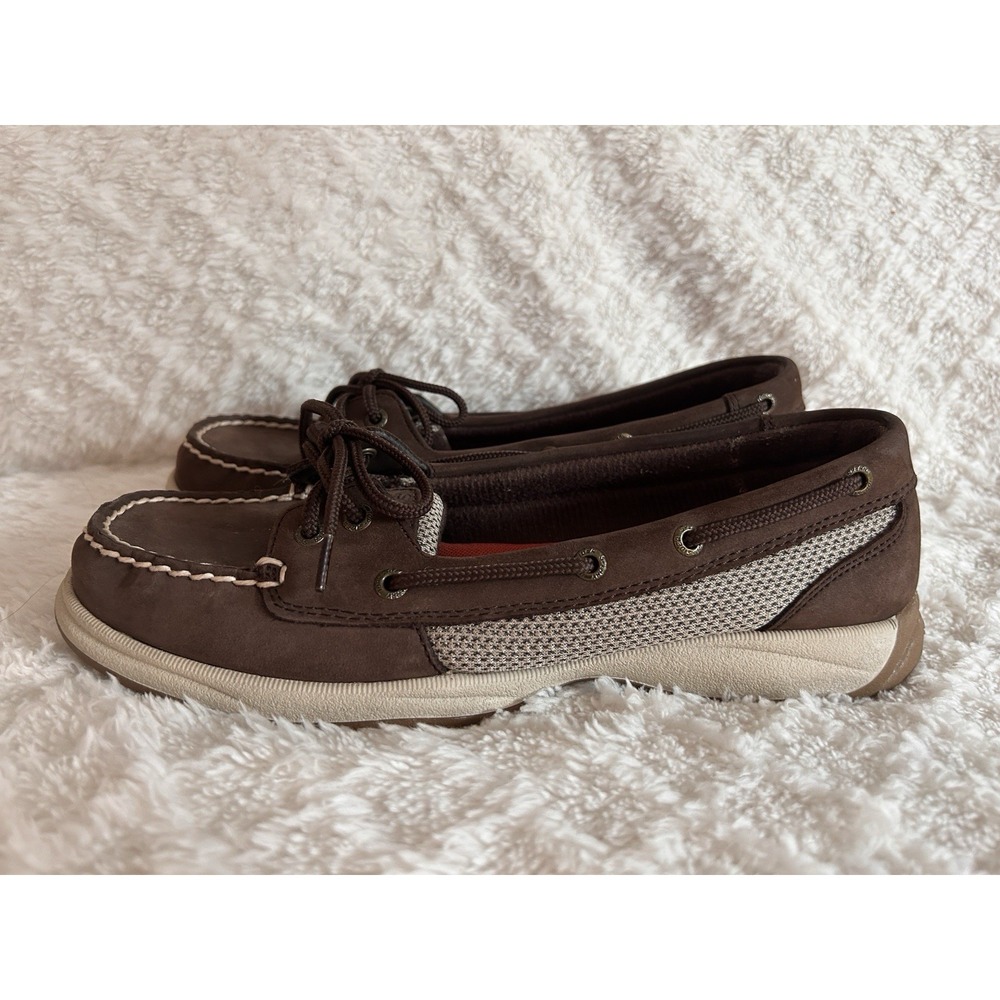 Sperry Top Sider Intrepid Boat Shoe Size 8 EUC Dark Brown